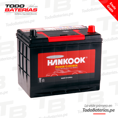 Batería para Carros Hankook MF80D26L /NX110-5L