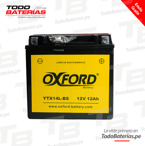 Batería para Motos Oxford YTX14L-BS	