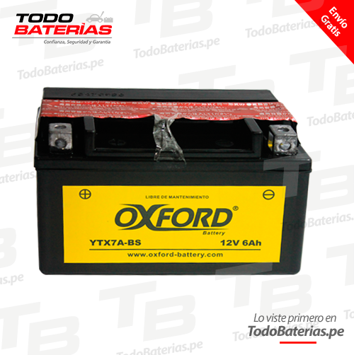 Batería para Motos Oxford YTX7A-BS	