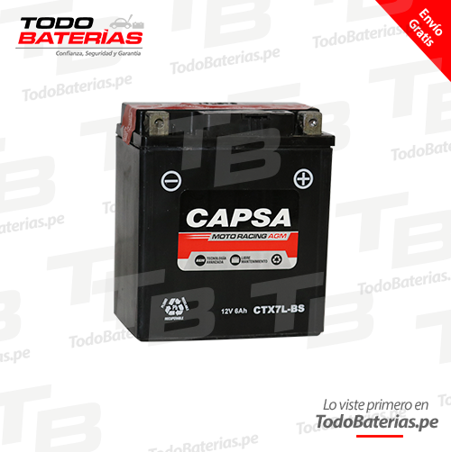 Batería para Motos Capsa CTX7L-BS