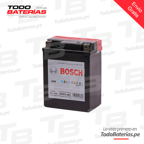 Bateria Moto BTX7L-BS / YTX7L-BS /= BB5L-B / 6 Ah / BOSCH